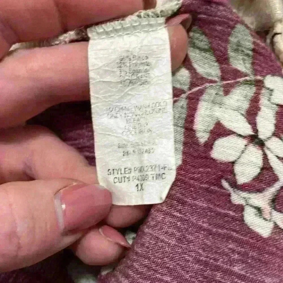 1X Papermoon Stitch Fix Blouse 3/4 sleeves worn twice. 2T - Picture 8 of 8